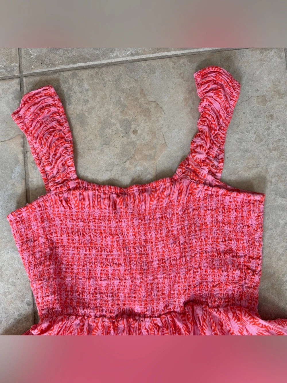 Free People Sweet Annie Mini Dress in Pink Combo Size Medium
